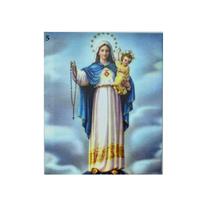 Quadro Religioso Maria e Jesus Com Luz De Led Decoração