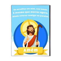 Quadro Religioso Mdf Jesus Não Temas 30X20Cm