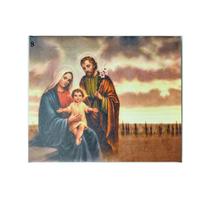 Quadro Religioso Parede c/ Luz De Led Decoração A Pilhas