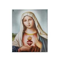 Quadro Religioso Parede Coração Maria Luz De Led A Pilhas