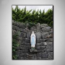 Quadro Religioso Sagrado Coração de Maria em MDF 30x20cm