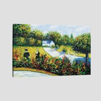 Quadro Renoir Jardim De Rosas Em Wargemont Tela No Chassi 63X42Cm