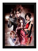 Quadro Resident Evil Game Arte Poster Moldurado