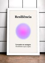 Quadro Resiliência/Força com Vidro e Moldura Tam:A4 Quadro Resiliência/Força com Vidro e Moldura Tam:A4