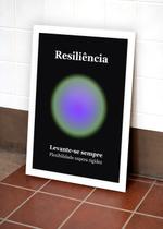 Quadro Resiliência/Retorno com Vidro e Moldura Branca Tam:A4 Quadro Resiliência/Retorno com Vidro e Moldura Branca Tam:A4