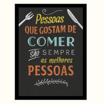 Quadro restaurante área gourmet"Pessoas que gostam de comer" Quadro restaurante área gourmet"Pessoas que gostam de comer"