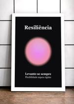 Quadro Retorno/Resiliência com Vidro e Moldura Branca Tam:A4 Quadro Retorno/Resiliência com Vidro e Moldura Branca Tam:A4