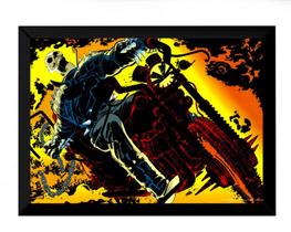 Quadro Retro Arte Gibi Motoqueiro Fantasma Hq 42x29cm Quadro Retro Arte Gibi Motoqueiro Fantasma Hq 42x29cm