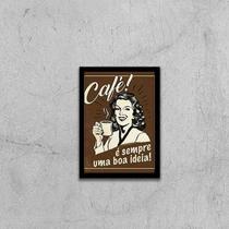 Quadro Retrô Café 33x24cm - com vidro