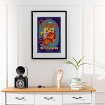 Quadro Retrô Cassino Vegas - 60X48Cm Quadro Retrô Cassino Vegas - 60X48Cm