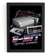 Quadro Retro Game Nes 8 Bits Nintendinho Arte Moldurada Quadro Retro Game Nes 8 Bits Nintendinho Arte Moldurada
