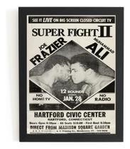 Quadro Retro Muhammad Ali Vs Joe Frazier Cartaz Com Moldura Quadro Retro Muhammad Ali Vs Joe Frazier Cartaz Com Moldura