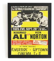 Quadro Retro Muhammad Ali Vs Ken Norton Cartaz Moldurado