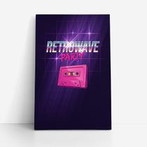Quadro Retrowave Party Festa Fita Cassete Canvas 60x40cm Quadro Retrowave Party Festa Fita Cassete Canvas 60x40cm