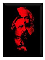 Quadro Revolucionários Karl Marx Engels E Lenin Comunistas