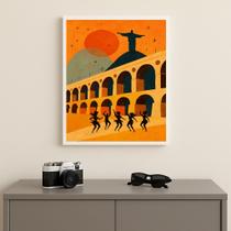 Quadro Rio de Janeiro - Arcos da Lapa 45x34cm Mold Preta Vidro Quadro Rio de Janeiro - Arcos da Lapa 45x34cm Mold Preta Vidro