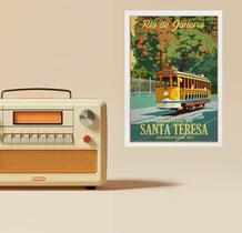 Quadro Rio De Janeiro - Bondinho Santa Tereza 45x34cm Quadro Rio De Janeiro - Bondinho Santa Tereza 45x34cm