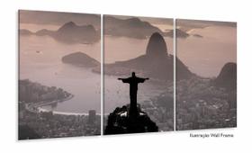 Quadro Rio De Janeiro Decorativo Sala Escritório 3 peças 120x60