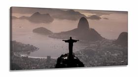 Quadro Rio De Janeiro Decorativo Sala Escritórioem Tecido Canvas 130x60