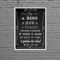 Quadro Riso Amor E Prazer Chico Xavier 33x24cm - com vidro