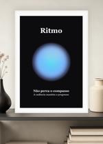 Quadro Ritmo/Cadência/Progresso com Vidro e Moldura Branca Tamanho:21cm x 30cm (A4)
