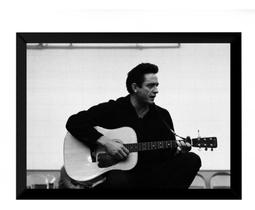 Quadro Rock Arte Jonny Cash Tocando Violão 42x29cm