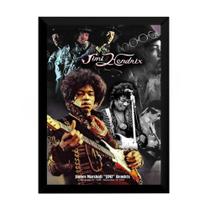 Quadro Rock Jimi Hendrix Guitarrista Arte Poster Moldurado