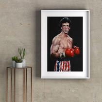 Quadro Rocky Balboa Boxe - 60X48Cm