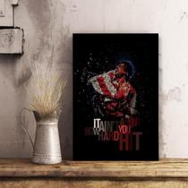 Quadro Rocky Balboa decorativo Tela de Tecido
