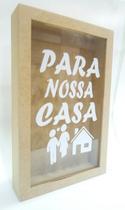 Quadro Rolhas Cofrinho Cofre Viagem Porta Moedas 27x17cm mdf cru