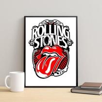 Quadro Rolling Stones Arte 24X18Cm - Com Vidro