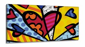 Quadro Romero De Britto _ A New Day 120x60 em Tecido Canvas 130x60