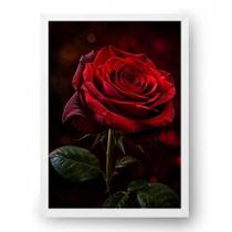 Quadro Rosa Vermelha Realista 21x30cm Quadro Rosa Vermelha Realista 21x30cm