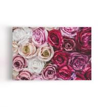 Quadro Rosas Coloridas Degradê De Flores Canvas 60X40Cm Quadro Rosas Coloridas Degradê De Flores Canvas 60X40Cm