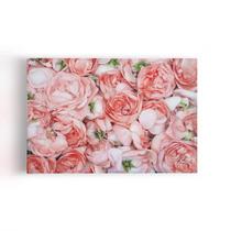 Quadro Rosas Flores Plantas Decorativo Canvas 60X40Cm