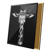 Quadro Rosto Girafa Savana Africana Moldura e Vidro Quadro Rosto Girafa Savana Africana Moldura e Vidro