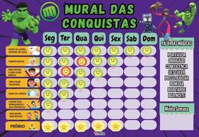 Quadro Rotina Hulk 21 Tarefas Envio Rápido