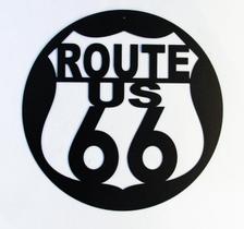 Quadro Route 66 38x38 Cm Preto/branco Quadro Route 66 38x38 Cm Preto/branco