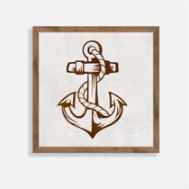 Quadro Rústico Âncora - Artesanato em Madeira Pinus