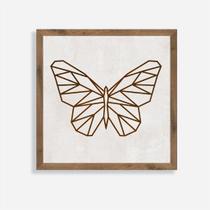 Quadro Rústico Borboleta Geométrica Artesanal em Madeira Quadro Rústico Borboleta Geométrica Artesanal em Madeira