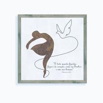 Quadro Rústico Decorativo - Dançar em Madeira Pinus