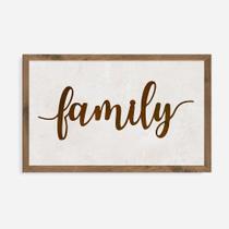 Quadro Rústico Family - Artesanato em Madeira Pinus
