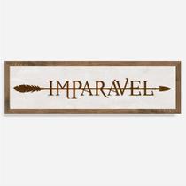 Quadro Rústico Flecha Imparável - Artesanal em Madeira Pinus Quadro Rústico Flecha Imparável - Artesanal em Madeira Pinus