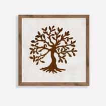 Quadro Rústico Oliveira - Artesanato em Madeira Pinus