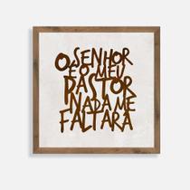 Quadro Rústico Salmos 23 - Artesanato em Madeira