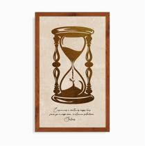 Quadro Rústico Tempo - Artesanato em Madeira Pinus