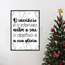 Quadro Sacrifício e Glória 24x18cm - com vidro