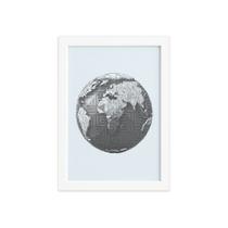 Quadro Safari Geométrico África Moldura Branca 33x43cm Quadro Safari Geométrico África Moldura Branca 33x43cm