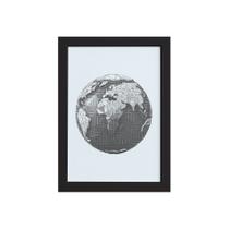 Quadro Safari Geométrico África Moldura Preta 33x43cm