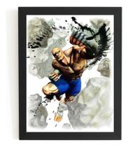 Quadro Sagat Street Fighter Gamer Arte Muay Thai